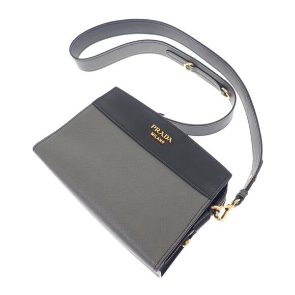 Prada Esplanade Bag 1 Bh043 Shoulder Bag Saffiano Gray Black main image 1